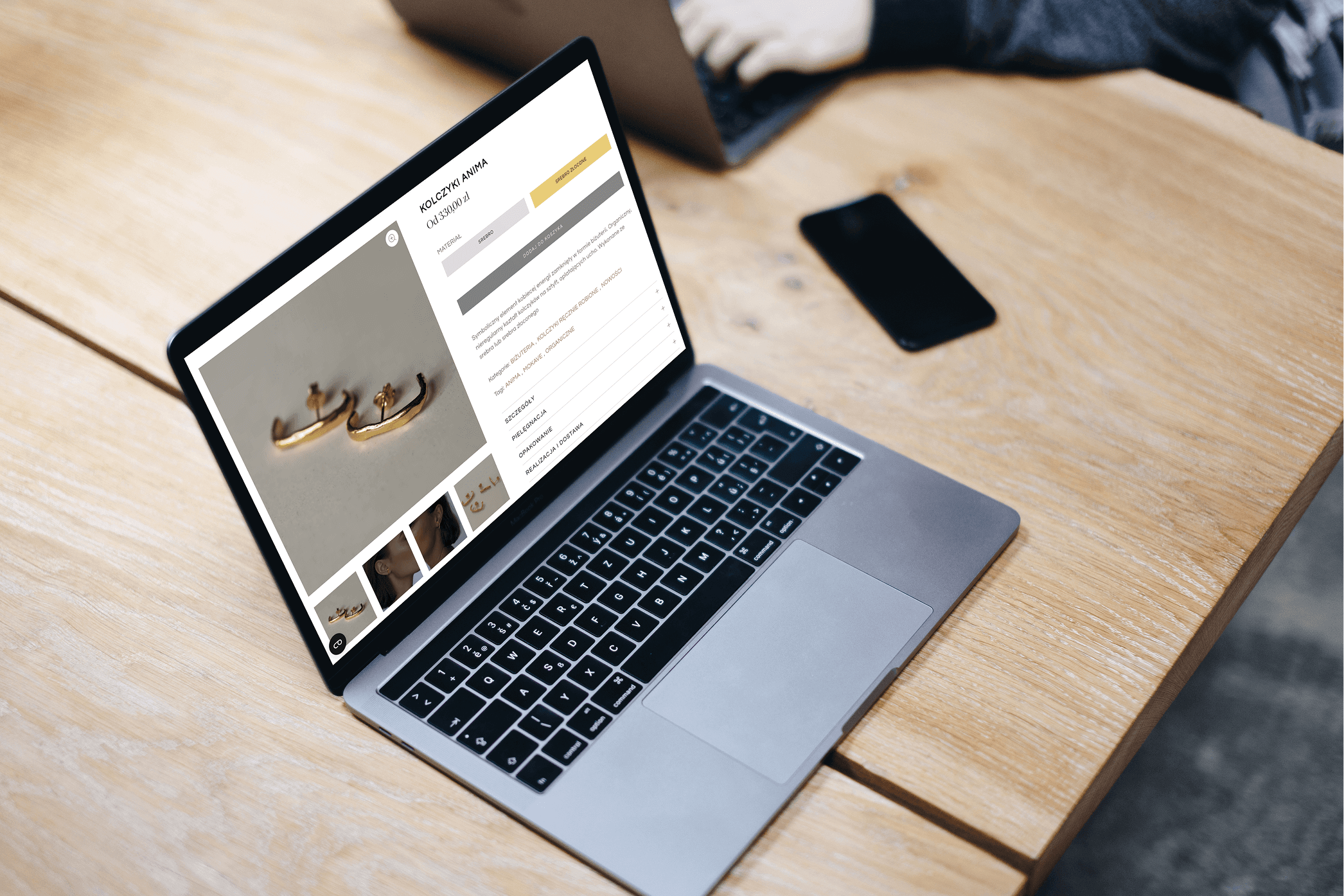 Mokave - custom e-commerce for a jewelry brand